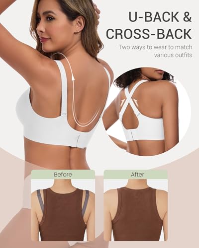 Vinfact Pumping Bra Hands Free-Adjustable Every Day Bra Holding & Breast Pump Bra Breathable Comfortable Bras - color: White, size: Small