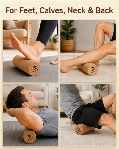 Rocalt Cork Roller, Firm Foam Roller Alternative for Massage, 12 x 4 in - size: 12" X 4"