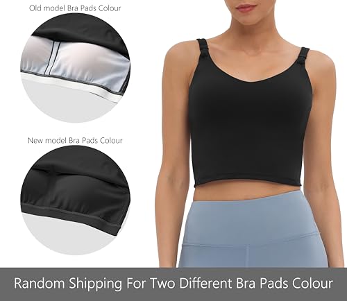 Foucome Nursing Tank Tops Longline Breastfeeding Workout Tops - color: Black, size: Small