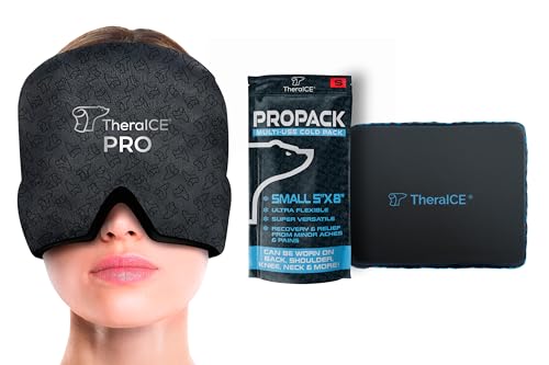 TheraICE Headache & Migraine Relief Hat PRO & TheraICE PROpack Ice Pack