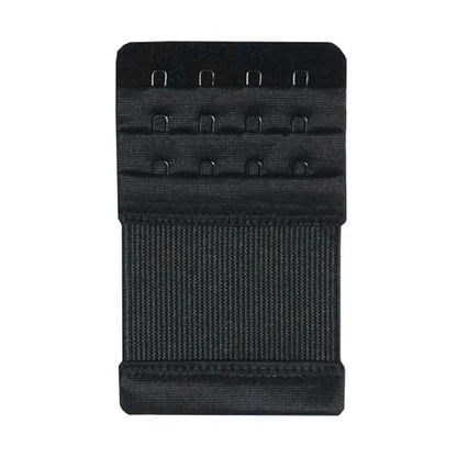 Bra Extenders 4 Hook Elastic Stretchy Bra Extensions Strap Comfortable 3pcs-Pack - color: Black, 4 Hook 1/2 Inch Spacing