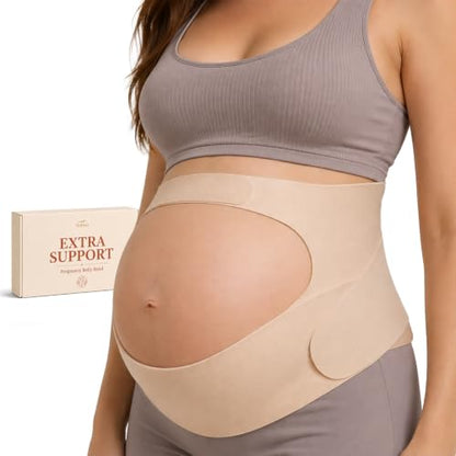 Pregnancy Belly Band with Extra-Wide Back Support for Hips & Pelvis - size: X-Large