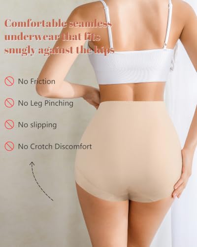 Maternity Seamless Underwear High Waisted Postpartum Briefs Lace Full Coverage No Show Panties Soft Stretchy Briefs - color: Multicoloured B, size: Medium