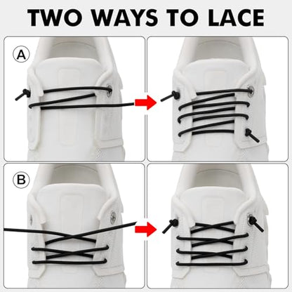 2 Pairs 3mm Round Elastic No Tie Shoe Laces for On Cloud Sneakers - color: Gray Blue, size: 34inch(86cm)