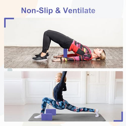 Large Foam Yoga Block - color: Dark Purple