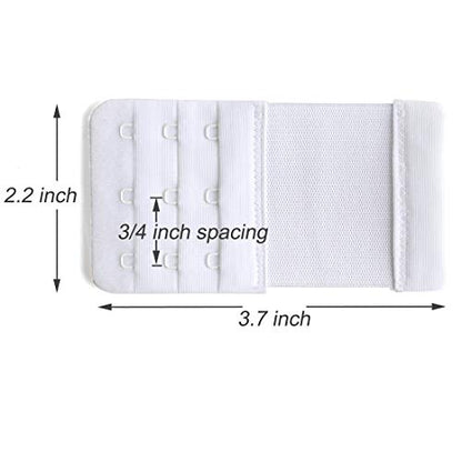 Women's Bra Extenders 4 Hook / 3 Hook / 5 Hook / 2 Hook Soft Comfortable Stretchy Bra Extension Strap - color: 6 Pieces, 2 Hook 1/2 Inch & 3 Hook 3/4 Inch