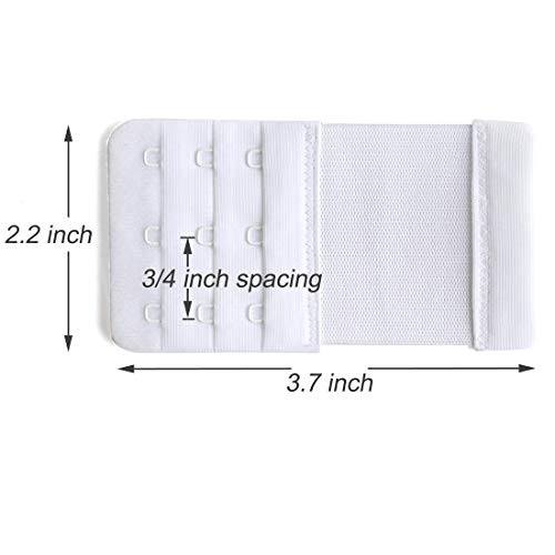 Women's Bra Extender 3 Hook / 2 Hook Bra Extension Strap Soft and Comfortable - color: 6 Pcs, 3 Hook 3/4 Inch
