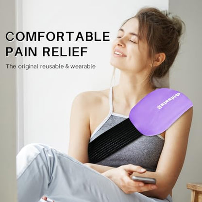 Ice Packs for Injuries Reusable Gel 2 Hot Cold Compress Therapy Pack - color: Purple, size: Large 12 x 6 Inch