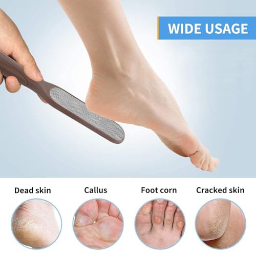 Fu Store 2 Pack Foot Files Callus Remover Foot Rasp Dual Sided Foot File - color: Brown