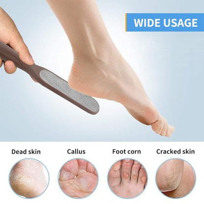 Fu Store 2 Pack Foot Files Callus Remover Foot Rasp Dual Sided Foot File - color: Brown