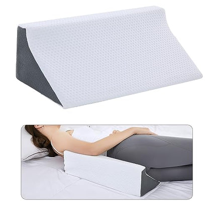 Wedge Pillow for Side Sleepers, Body Positioning Support - color: Gray White