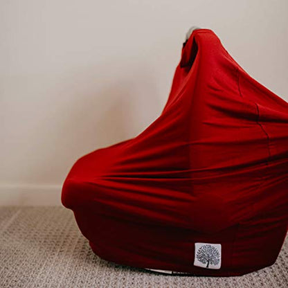 Parker Baby Co. Multi-Use Cover - Carseat Cover, Nursing Cover - Cherry - color: Cherry