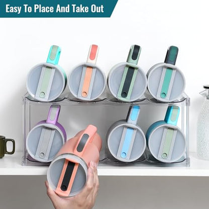 Premium Water Bottle Organizer for Stanley 40OZ & Various Bottles, Tumblers - size: 2 Tier for 8