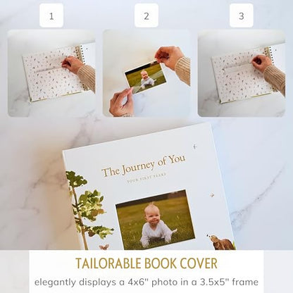 Personalized Baby Memory Book, 4x6 Photo Cover, First 5 Years, Woodland - color: Whimsical Woods