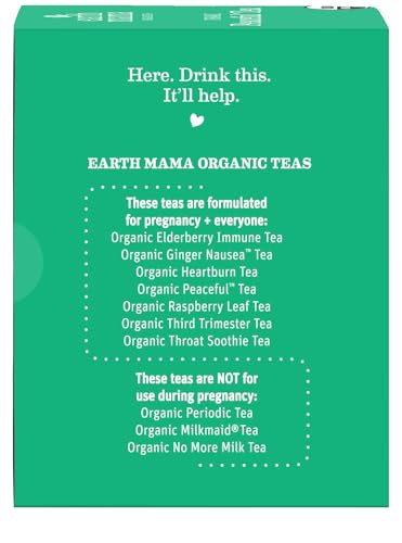 Earth Mama - Organic Peaceful Tea, Calming Herbal Blend - 16 Teabags (6 Pk) - size: 16 Count (Pack of 6)