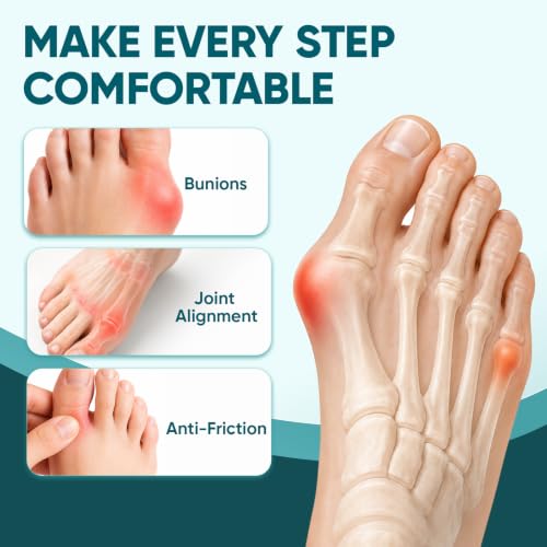 TEAWOO Pre-Cut Kinesiology Tape for Bunion, 40PCS Bunion Corrector Tape