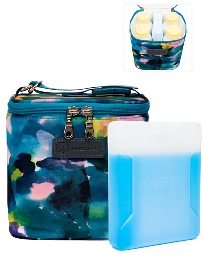 Sarah Wells Cold Gold Breastmilk Cooler with Ice Pack (Aquarelle) - color: Aquarelle