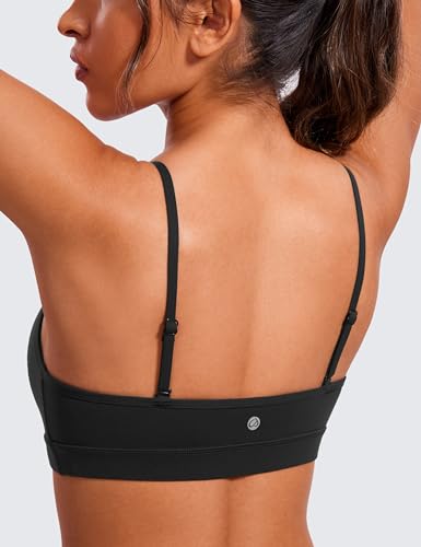 CRZ YOGA Butterluxe V Neck Sports Bras - color: Black, size: Small
