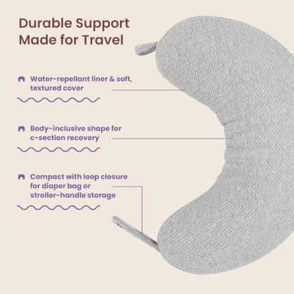 Boppy Anywhere Travel Nursing Pillow, Compact Breastfeeding Support Pillow