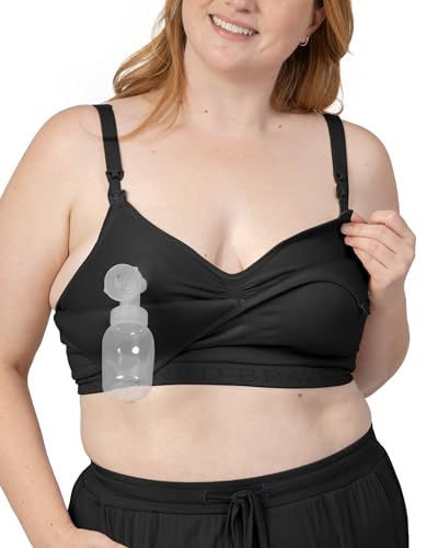 Kindred Bravely Sublime Contour Hands Free Pumping & Nursing Bra, Wireless - color: Black, size: Medium-Large