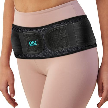 Sacroiliac SI Belt, SI Joint Hip Belt for Women & Men - Black, Regular - color: Black