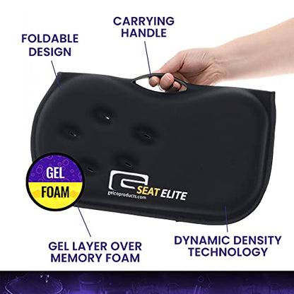 GSeat Elite Orthopedic Gel and Foam Seat Cushion for Coccyx, Back, Tailbone, Prostate, Postnatal, and Sciatica - Gray - color: Gray