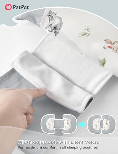 PATPAT Pregnancy Pillow, Cooling Maternity Pillow with Adjustable Wedge - color: Gray