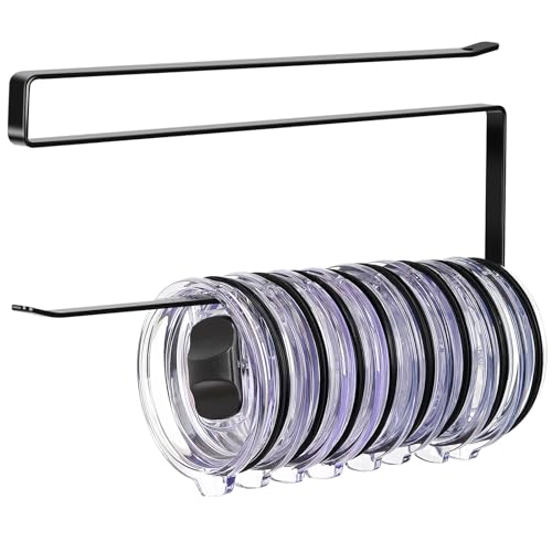 Tumbler Lid Organizer, Versatile Tumbler Lid Storage Holds 10 Lids, Black - color: Black, size: 1 Pack