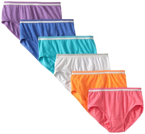 Fruit of the Loom Women's Body Tone Brief, 6-Pack, Assorted - color: Wardrobe Heather, size: 9