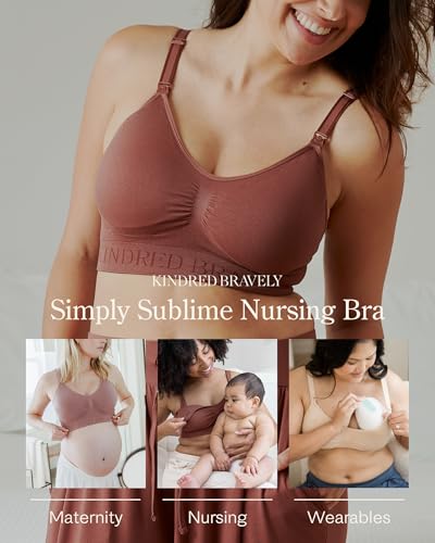 Kindred Bravely Simply Sublime Nursing Bra, Wireless Maternity Bra - color: Beige, size: 3X