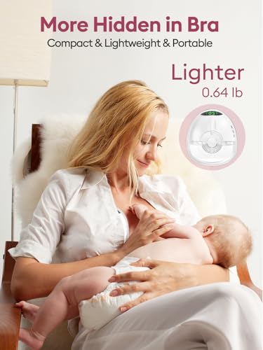 Lulia Breast Pump Hands Free, 4 Mode and 9 Level Wearable Breast Pump