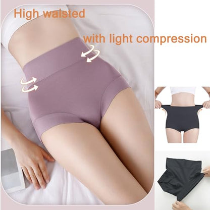 Postpartum C Section Cotton Compression Underwear Recovery Panties - color: Purple + Rose, size: 9