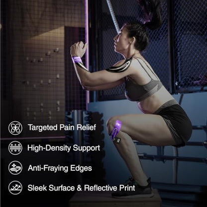 OK TAPE Synthetic Kinesiology Tape, Elastic Physical Therapy Athletic Tape - color: Black-track