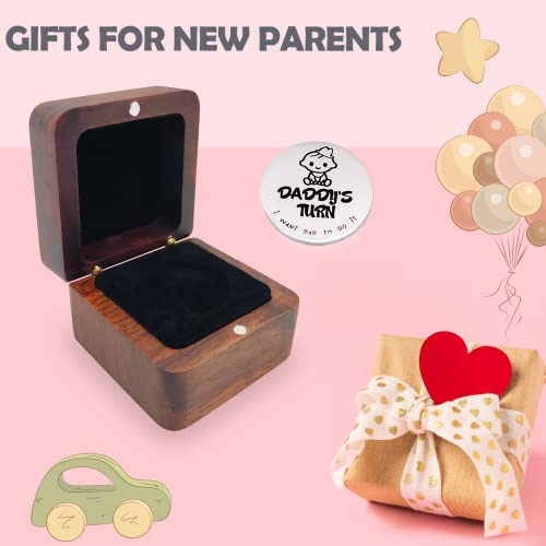 New Mom & Dad Gifts,Decision Making Coin with Handmade Wooden Box