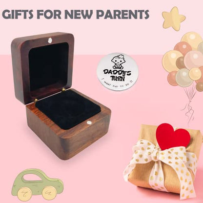 New Mom & Dad Gifts,Decision Making Coin with Handmade Wooden Box