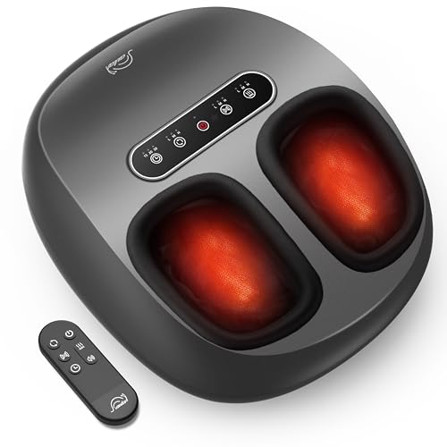 Foot Massager with Heat Compression Kneading Rolling Shiatsu Feet Massager for Plantar Fasciitis Neuropathy, Large Size 14" Remote Control Foot Heater/Heated Feet Warmer Gifts/Presents for Women,Men - size: SL-532A foot massager 14"