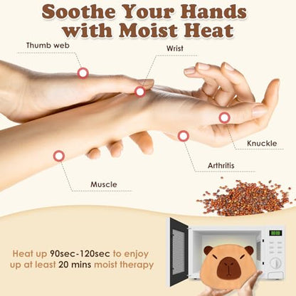 SuzziPad Capybara Microwavable Hand Muff for Muscle Tension and Cold Day - style: Capybara