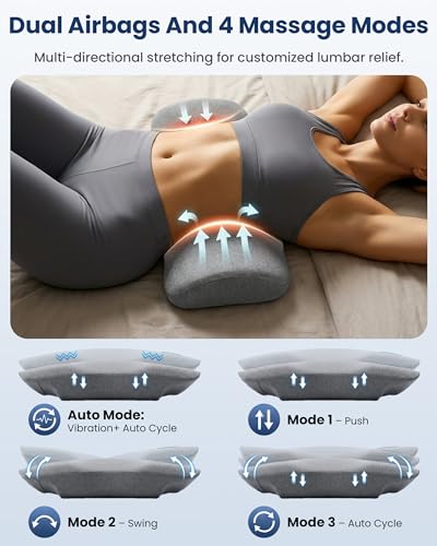 2026 Upgraded 3-in-1 Lumbar Support Pillow Massager with Remote Control