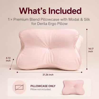 Derila Ergo Premium Blend Pillowcase with Modal & Silk Pillow Case - size: Beauty Pillowcase - 21.25 x 14.17 x 4.72 in
