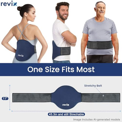 REVIX Extra Large Lower Back Ice Pack Wrap, 2 Pack Gel Wrap for Lumbar - color: Blue