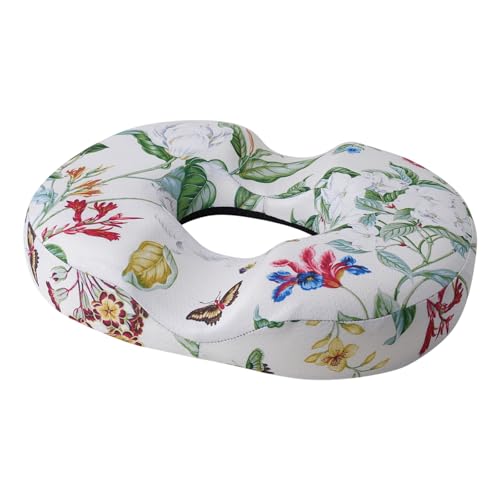 Donut Pillow for Hemorrhoids Seat Cushion for Tailbone Pain Relief - color: Flower