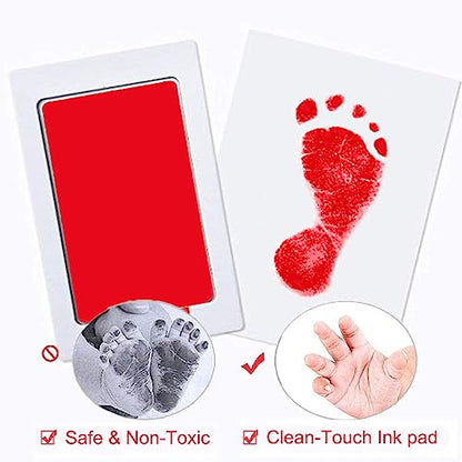 Large Inkless Hand and Footprint Kit, Baby Keepsake, 2-Pack - color: 2 Pack Red