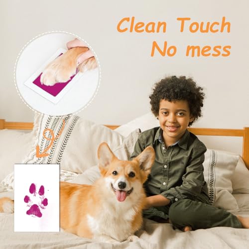 DeerZone Inkless Paw Print Kit,Dog Paw Print Kit,Dog Nose Print Kit - color: Colors, size: Medium-Large 4 Pack