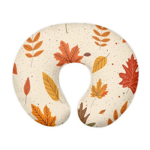 Beige Maple Leaves Pillowcase, Newborn Thanksgiving Nursing Pillow Cover for New Mon, Microfiber Nursing Pillow Cover for Baby Girls Boys - color: Beige Maple Leaves, size: 1 pack
