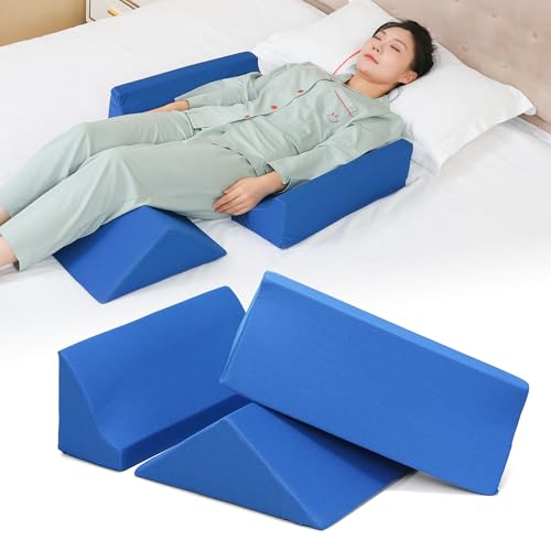 Fanwer Bed Wedges & Body Positioners (3 in 1) for Elderly,19.69",Blue - color: Blue