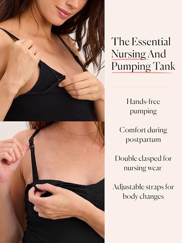 HATCH The Essential Nursing & Pumping Tank Top for Breastfeeding - color: Black, size: Medium