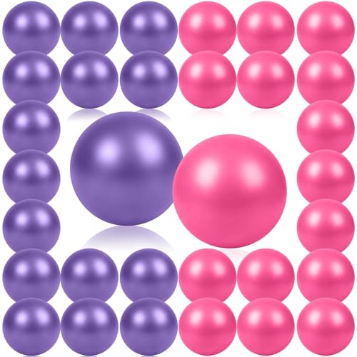 Teyva 40 Pcs Small Pilates Ball Bulk 9 Inch Mini Yoga Balls - color: Pink, Purple
