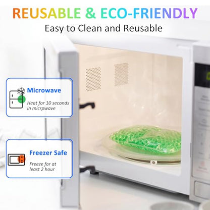 Trelaco 24 Pcs Multicolor Gel Bead Ice Pack 4 x 6 in Reusable Hot Cold Pack - color: 6 Colors