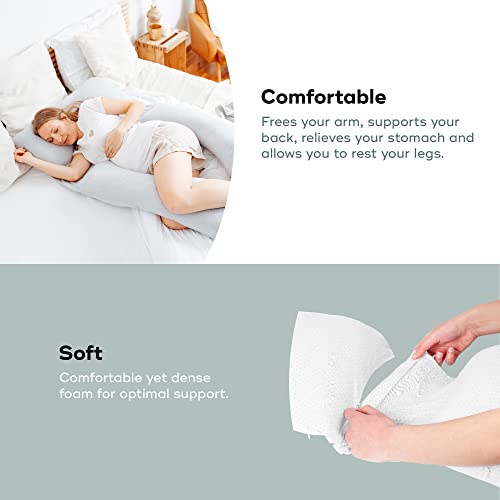 Babymoov XXL B.Love Maternity Pillow - Premium Organic Pregnancy Body Pillow for Sleeping & Side-Sleeping (Oeko-TEX Certified)