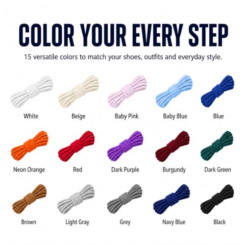 1 Pair Oval Athletic Shoe Laces Elastic ShoeLaces for Sneakers - color: Brown
